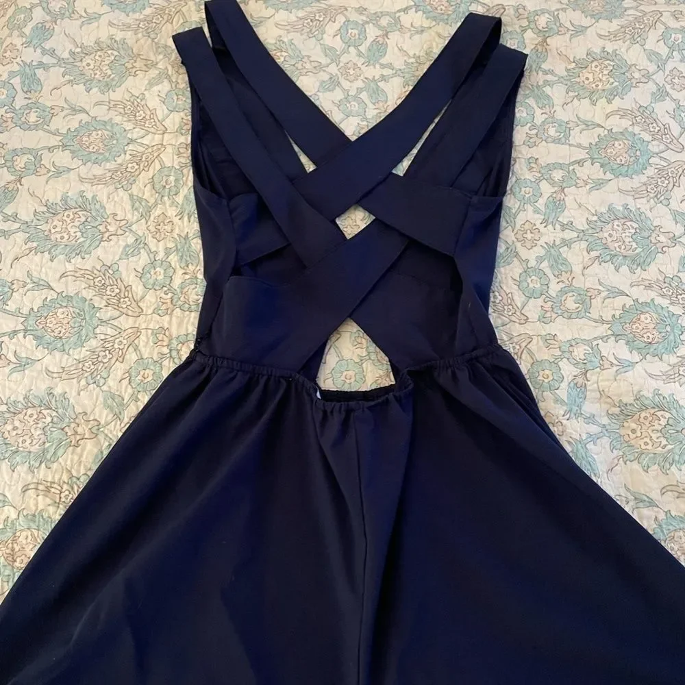 Navy Blue Tobi Romper - Picture 2 of 3